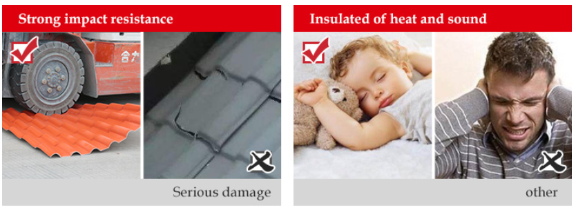 teja de resina sint&eacute;tica asa