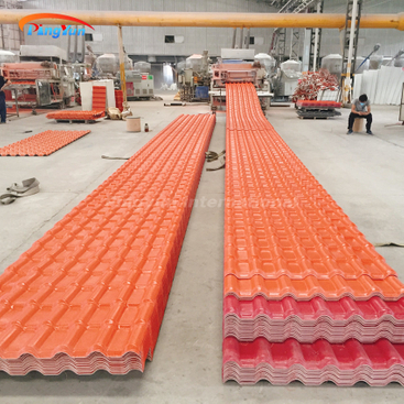 Teja de techo de PVC anticorrosivo naranja Villa
