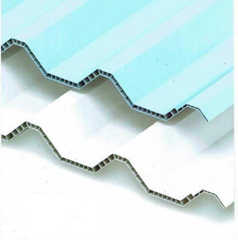 Hoja de techo de PVC hueco de doble pared transparente respetuosa con el medio ambiente