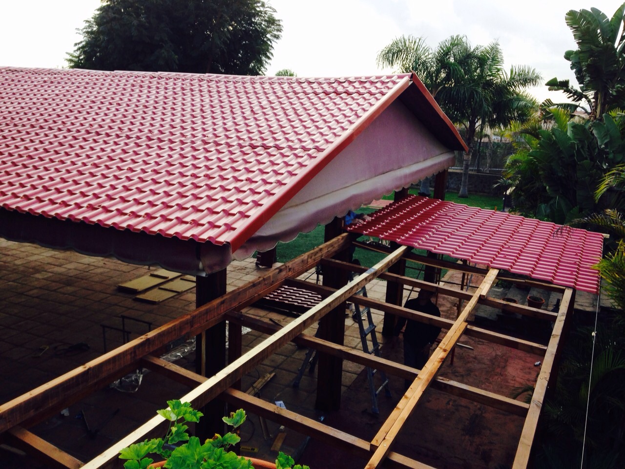 Teja de techo de PVC ignífugo ligero verde de Villa Lámina para techos de UPVC