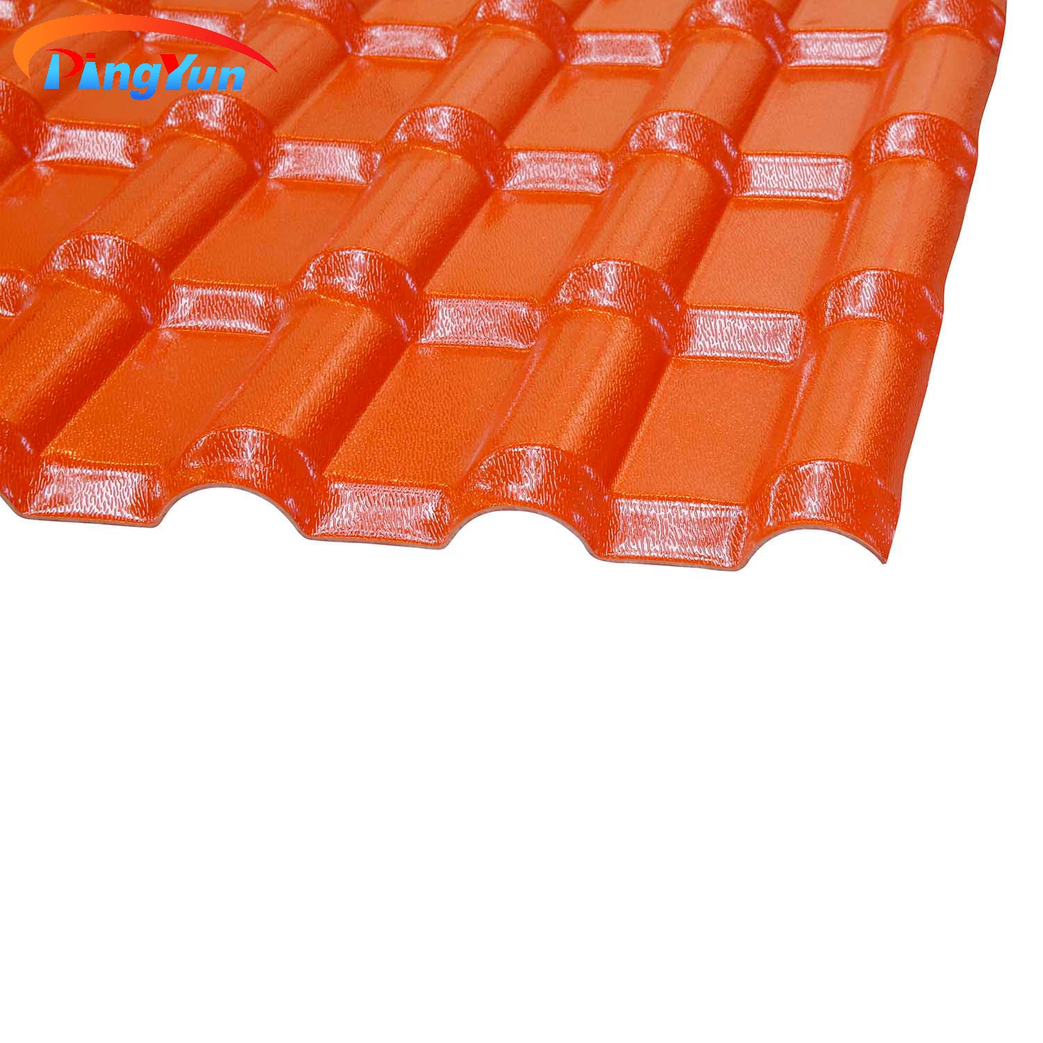 Teja de techo de PVC con aislamiento térmico de ladrillo rojo Villa
