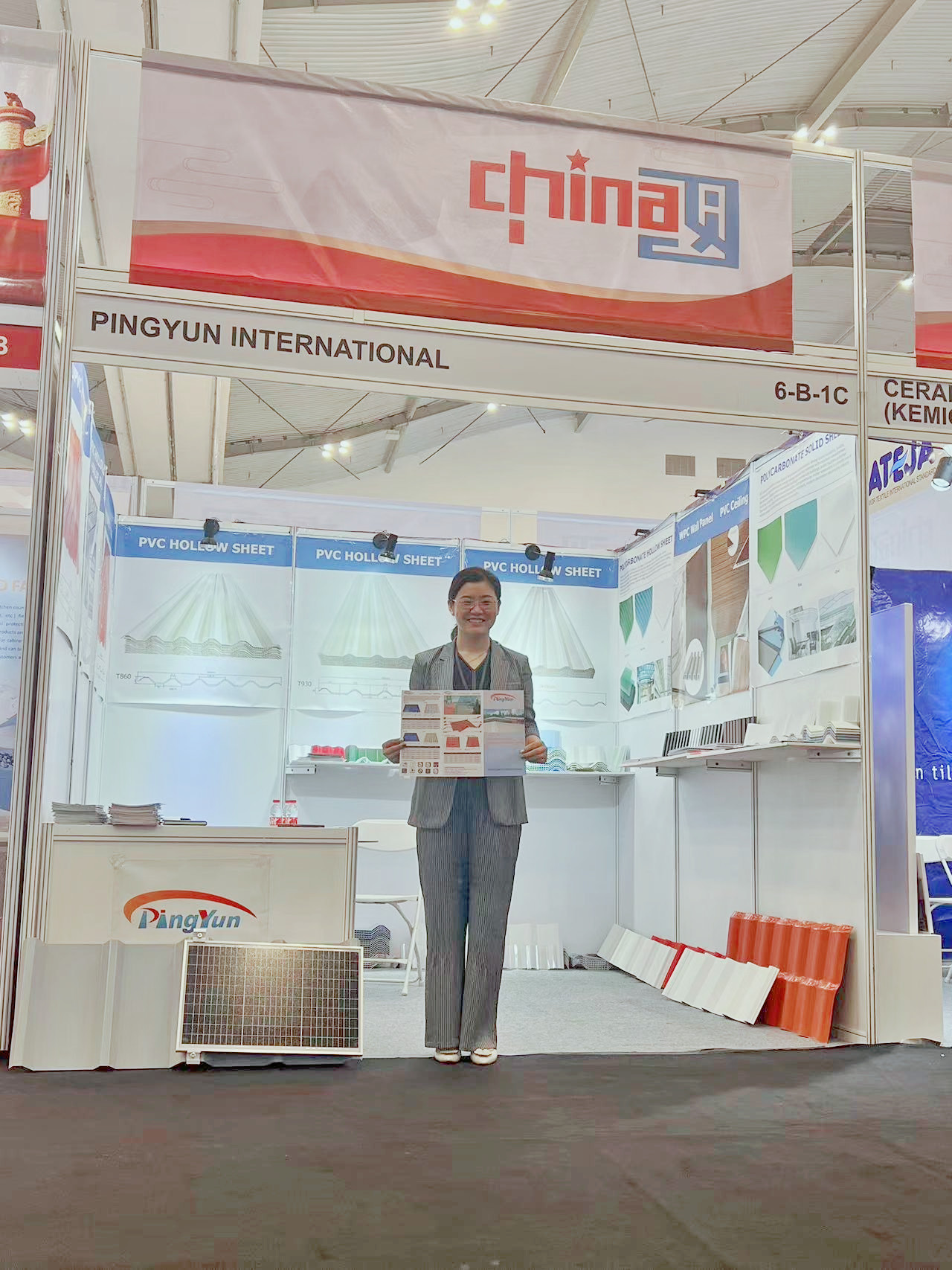 hoja de techo hueco de pvc pingyun