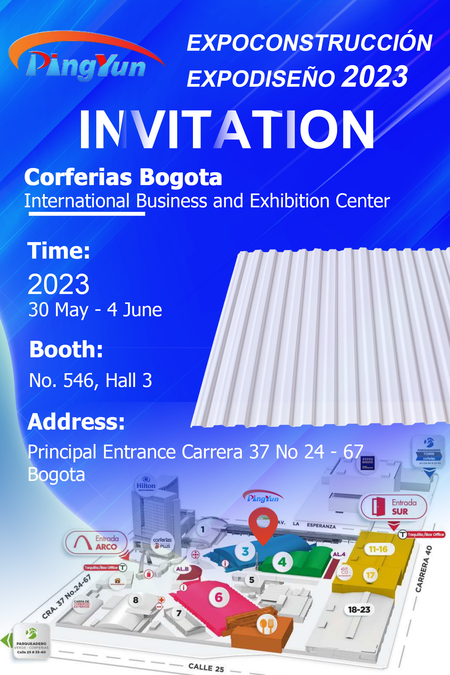 Pingyun International participa en Expo Construcción 2023 en Bogotá