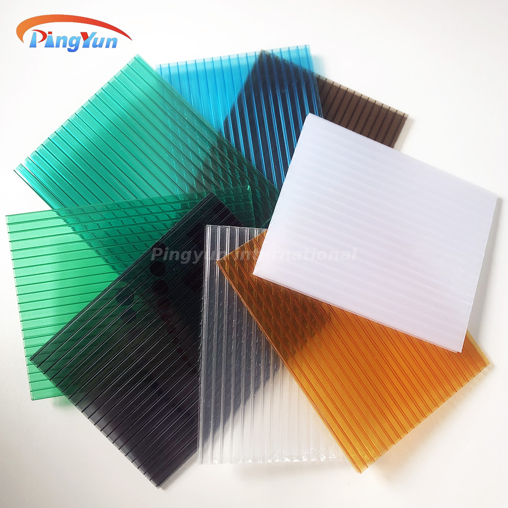 Panel de policarbonato de retardante de llamas Anti-Scratch Polycarbonate Hollow Hollow