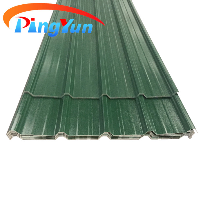 Hoja de techo de pvc trapezoidal popular de Colombia t1070 teja de plástico de pvc para almacén industrial