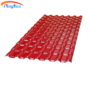 Resistencia de alto impacto Ladrillo de ladrillo rojo Red PVC Techo de techo para techos residenciales