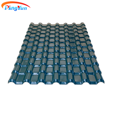 Baldosas de techo españolas de plástico anticorrosivas duraderas con diseño corrugado ASA PVC