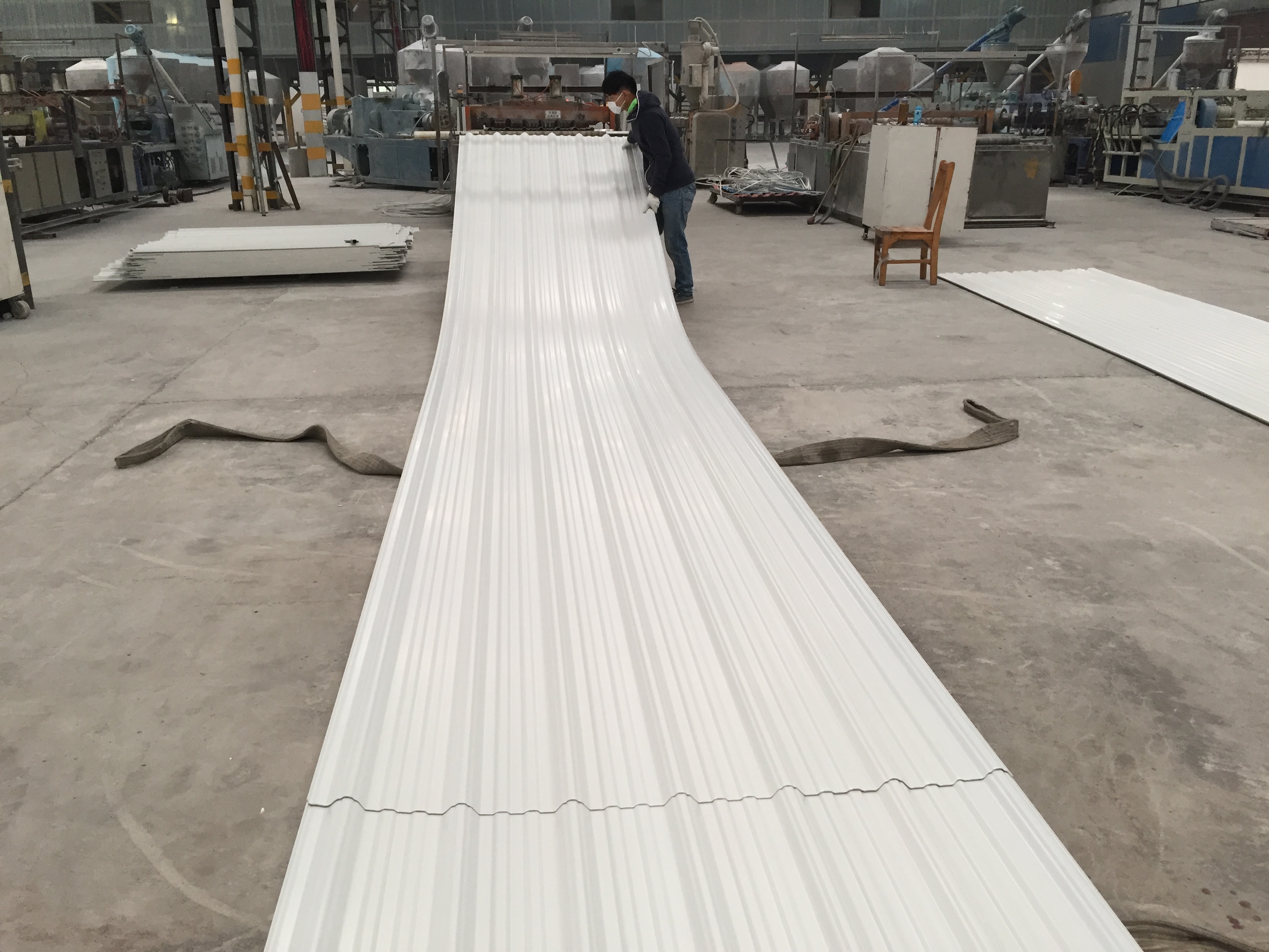 Hoja de techo de pvc única en México, teja de plástico de pvc de peso ligero para construcción